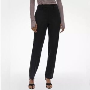 Helmut Lang Pleated Slim Leg Trousers in Black Size 4